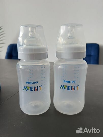 Новые бутылочки avent от 3 месяцев 2 шт