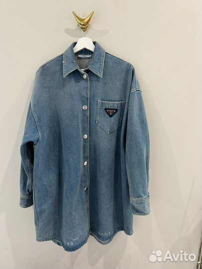Джинсовая рубашка prada оригинал