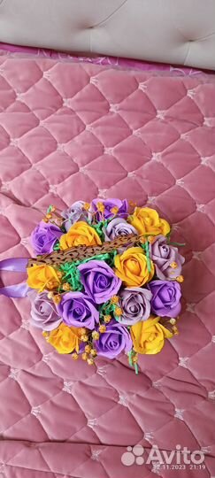 Букет из мыльных роз