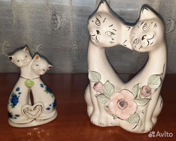 Коты фигурки фарфоровые