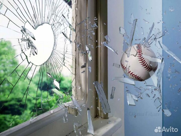 Ремонт окон, стеклопакет Однокамерный RAL66082