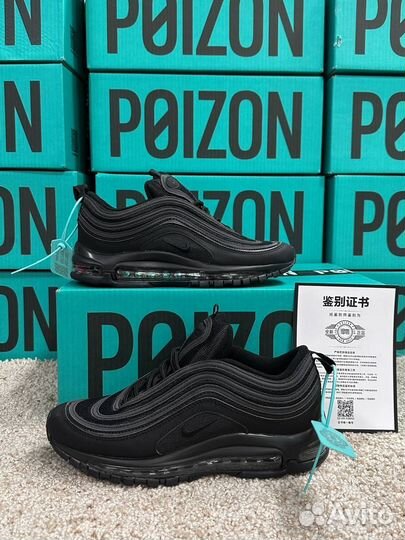 Nike Air Max 97 Black Оригинал Черные Poizon