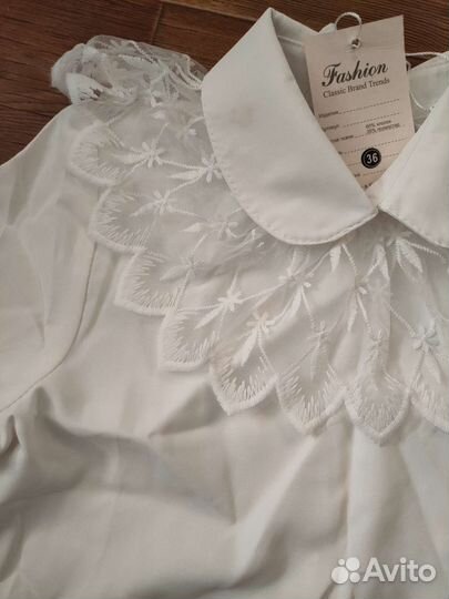 Блузка белая школьная