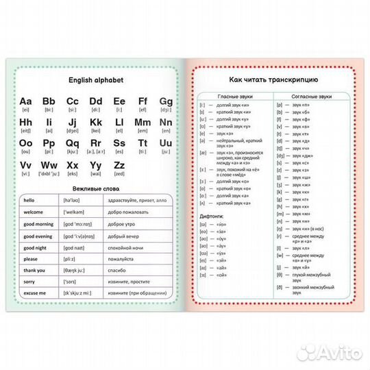 Словарь для записи английских слов English