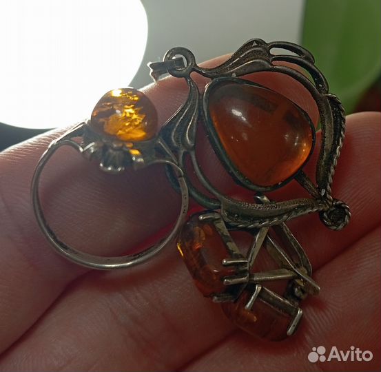 Комплект украшений из серебра