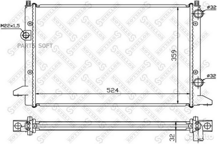Радиатор VW Passat 1.6i-1.9TDi 93-96