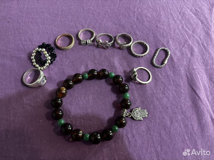 Серьги кольца браслет