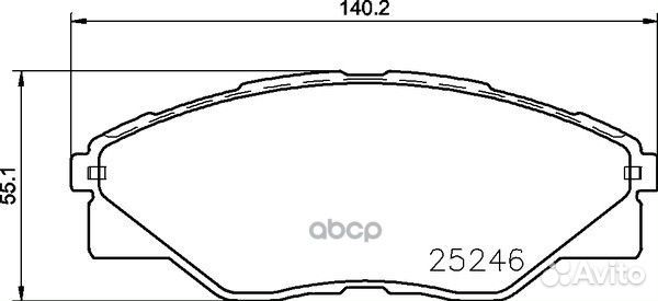 Колодки тормозные дисковые перед NP1061 NIS