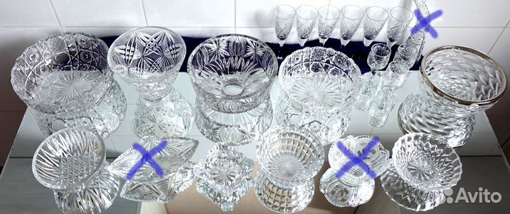 Хрусталь вазы фужеры