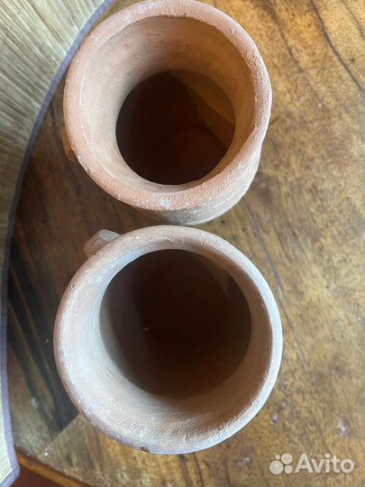 Глиняные крынки ручной работы, кувшины интерьерные