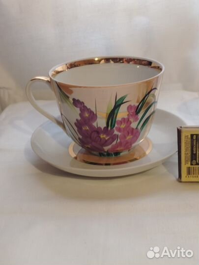 Чайные пары бокалы гигант Дулево СССР