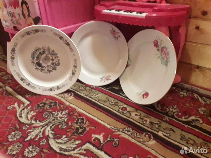 Блюда круглые сервировочные стеклянные