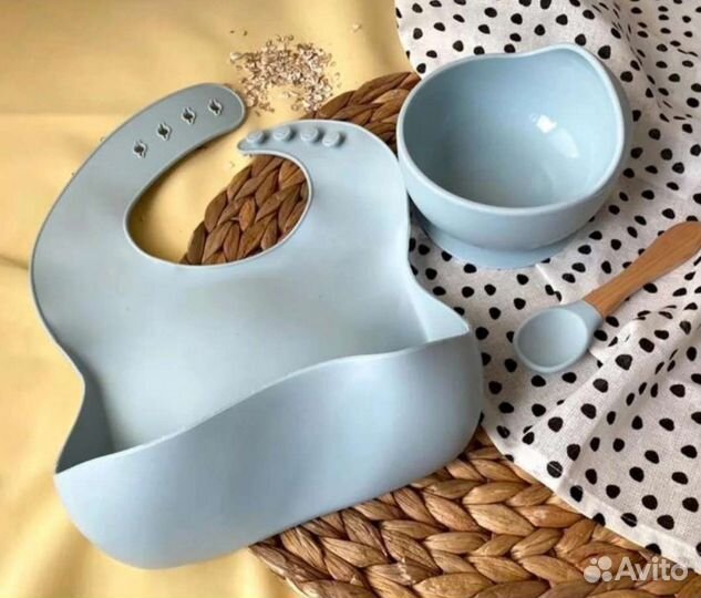 Силиконовая посуда, набор посуды для детей