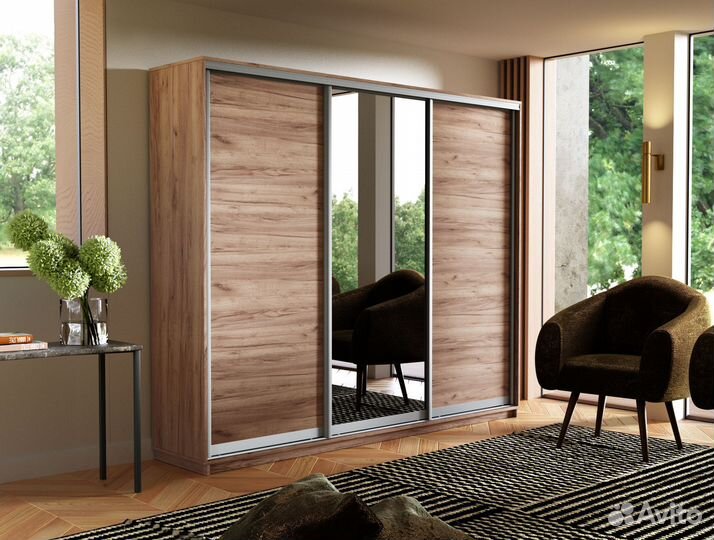 Шкаф купе медиум с зеркалом от производителя
