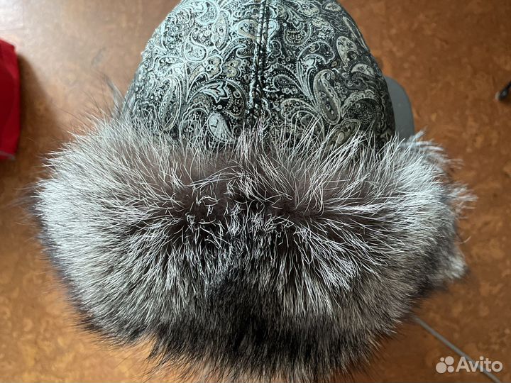 Шапки новые мех лиса чернобурая