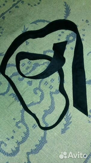 Пояс замшевый черный