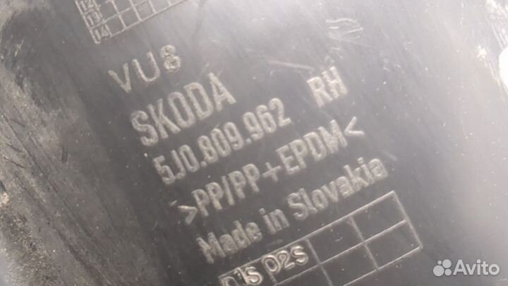 Защита арок (подкрылок) Skoda Roomster, 2006