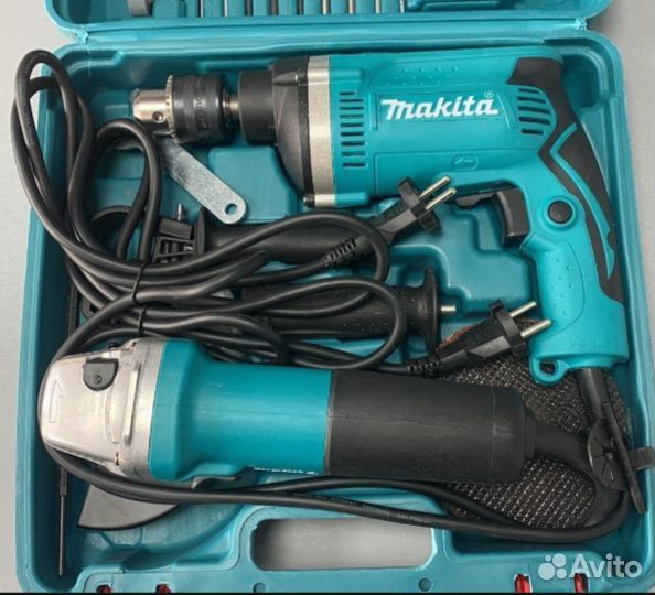 Сетевой набор Makita 2/1 Дрель+Ушм (болгарка)