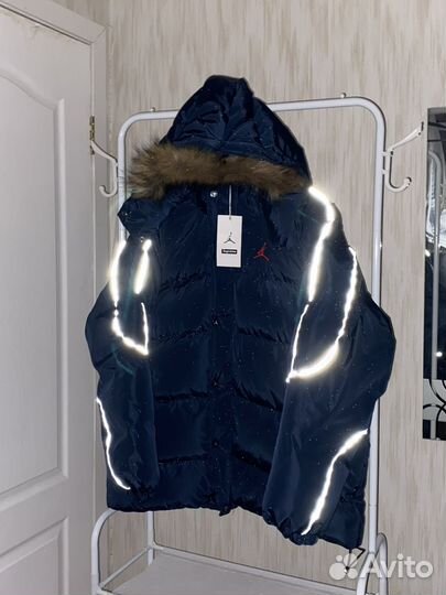 Пуховик Jordan x Supreme Синий