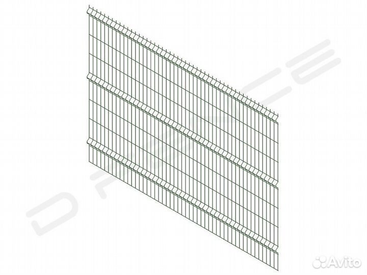 Забор 3D сетка, 3д панель 2,53х2,03м пруток 4,8мм