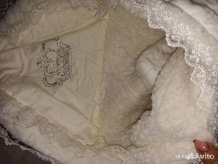 Конверт одеяло на выписку зимнее