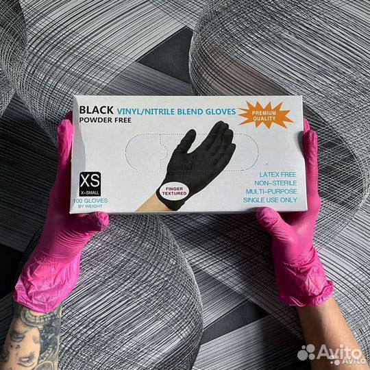 Перчатки одноразовые винил нитриловые