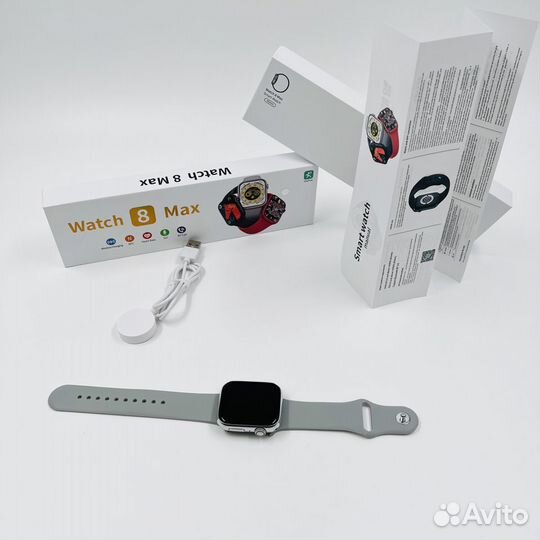 Часы Apple Watch 8 (серебристые)