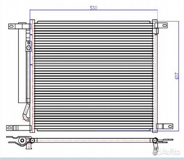 Радиатор кондиционера chevrolet Aveo 1.2 06