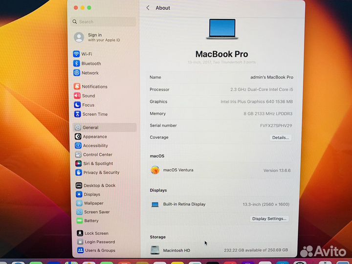 Macbook Pro 13 2017