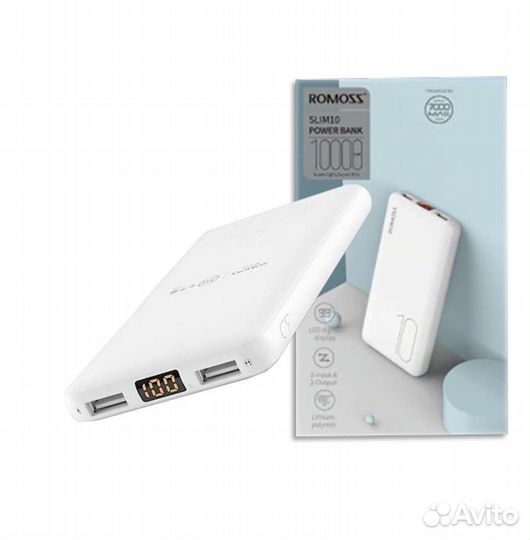Повербанк тонкий Romoss Slim10 (PSP10)