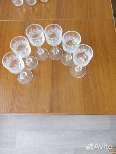 Хрустальные рюмки на ножке СССР