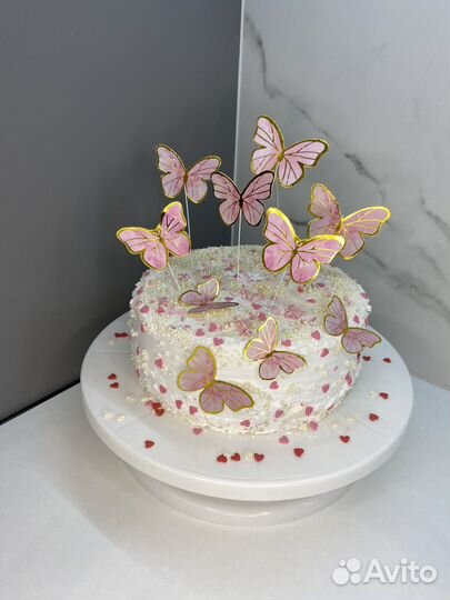 Топпер на торт бабочки для букета