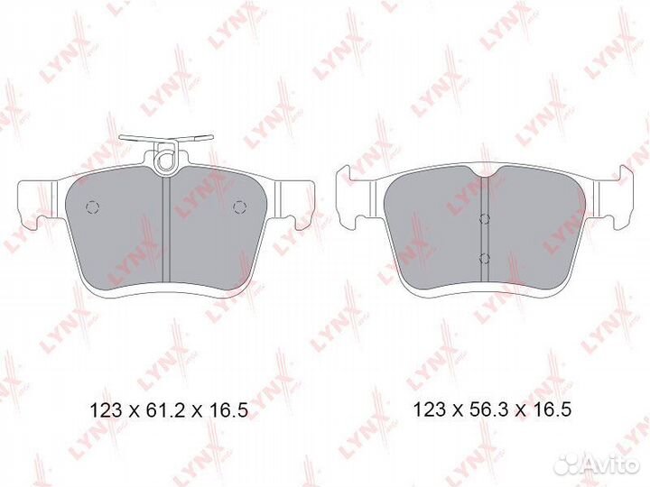 Колодки тормозные дисковые зад BD8045 lynxauto