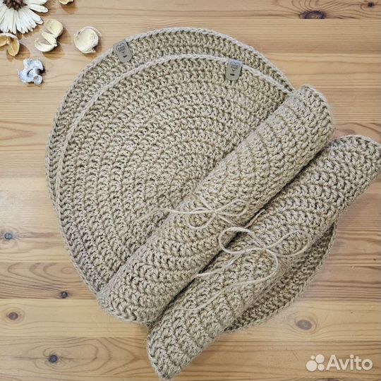 Салфетки сервировочные из джута