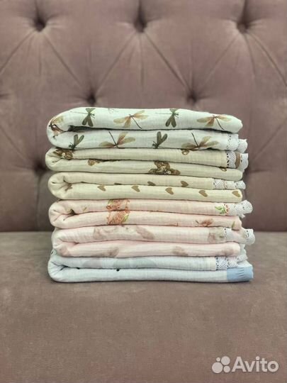 Муслиновый плед с рюшей