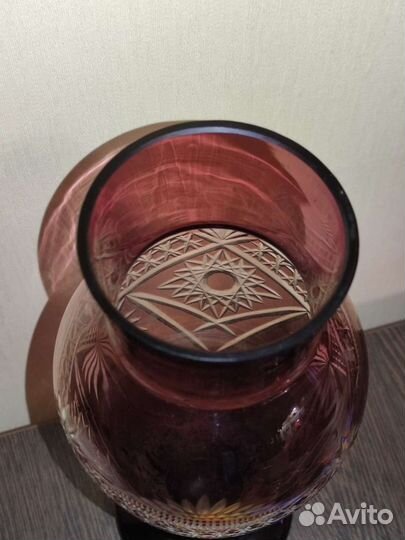 Ваза марганцевое стекло 1950г