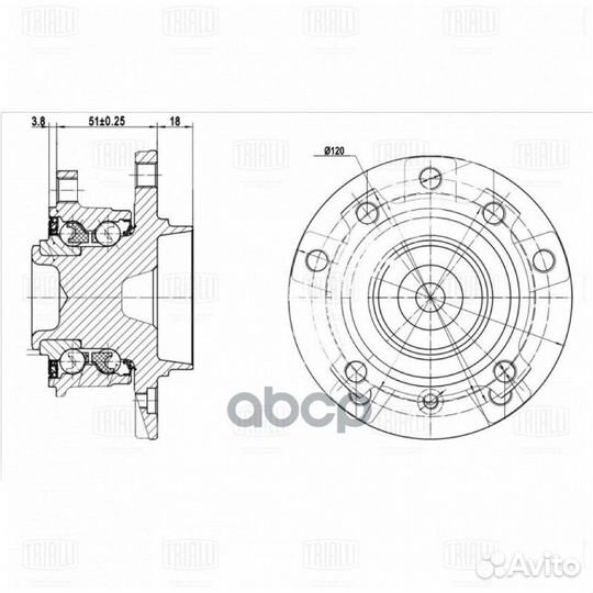 Ступица для а/м BMW 5 (Е60) (01) /6 (Е63) (04)