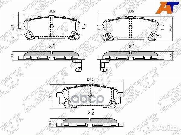 Колодки тормозные зад subaru forester/impreza S