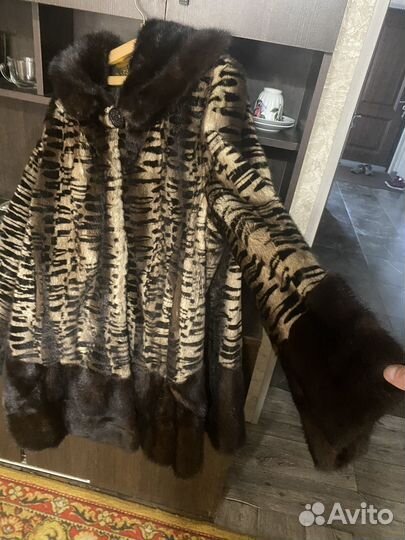 Шуба норковая с капюшоном 50 52
