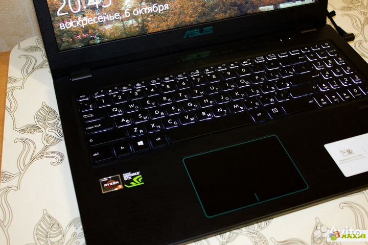 Asus 15.6 Ryzen5-2500U 4яд 8пот 8Gb GTX1050 hdd1tb
