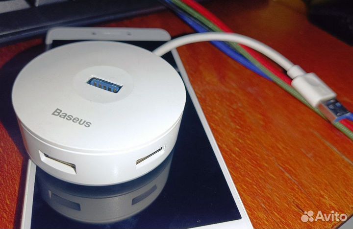 Baseus Round Box USB3 4-портовый хаб концентратор