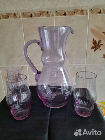 Набор для напитков из александритового стекла