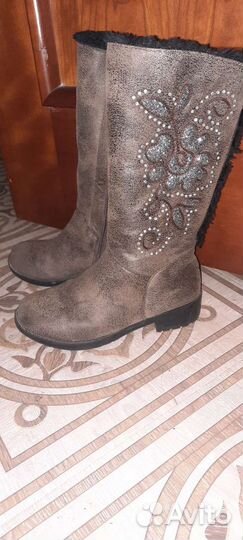 Зимние сапоги на девочку 34 размер