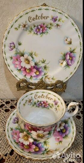 Костяной фарфор Сентябрь тройка чайная