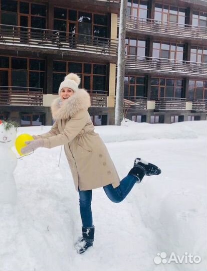 Lusio зима парка с мехом енот 44-46