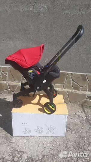 Коляска автокресло 4в1 (малиновый цвет)