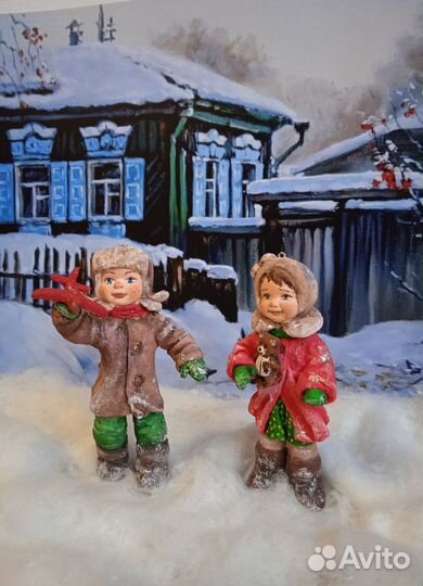 Ёлочные ватные игрушки 