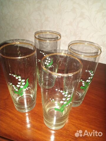 Стаканы из тонкого стекла 4 шт. СССР