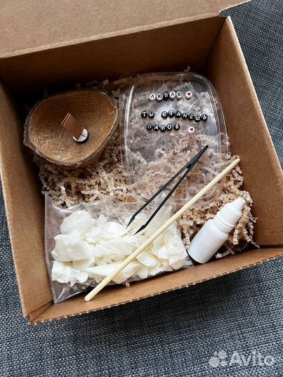 Набор по изготовлению ароматической свечи в кокосе