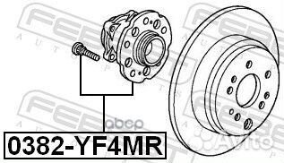 Ступица задняя honda pilot YF4 2009-2014 febest